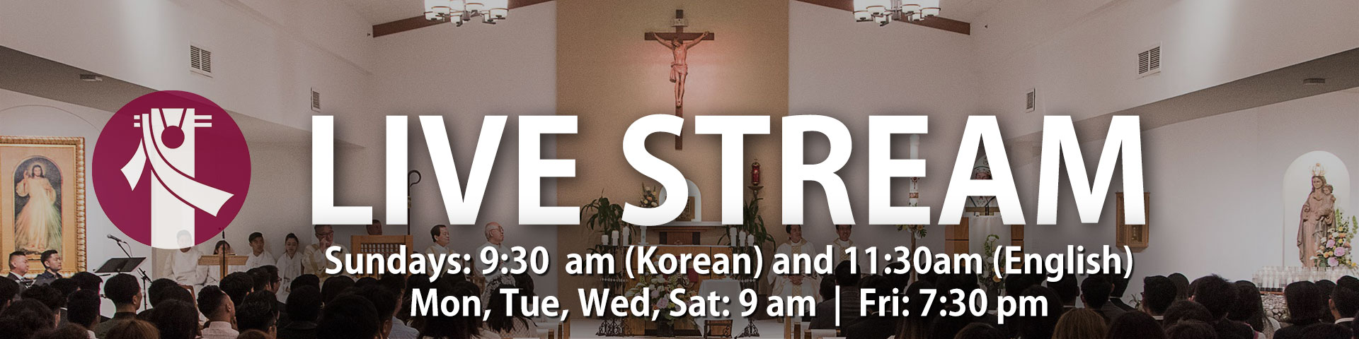 Live Stream Thumbnail Eng 한국 순교자 천주교회 Korean Martyrs Catholic Center